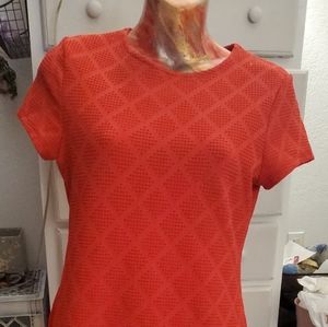 Womens mid thigh red stretchy dress.